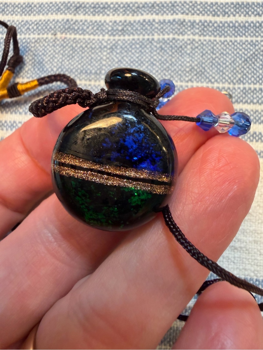 Bottle Pendant 14” Adjustable Pre-Tied Cord Mini Glass Vial Charm Jar Necklace